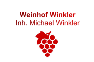 Weinhof Winkler, Inhaber Michael Winkler sowie eine rote Grafik von einer Traube